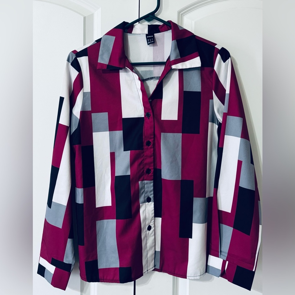 Geometric Patterned Men's Shirt